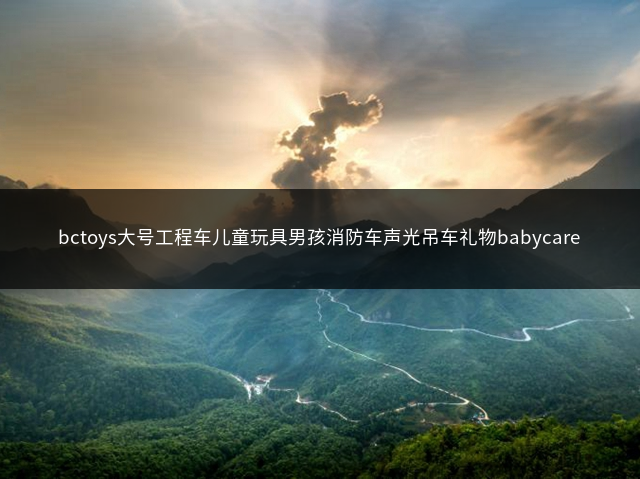 bctoys大号工程车儿童玩具男孩消防车声光吊车礼物babycare插图