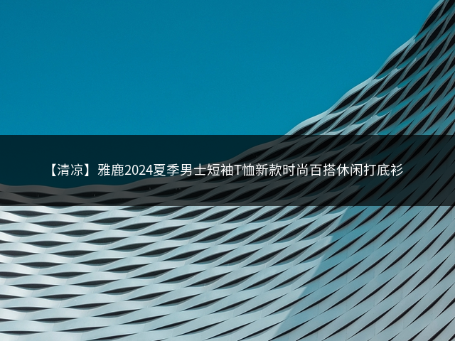 【清凉】雅鹿2024夏季男士短袖T恤新款时尚百搭休闲打底衫插图