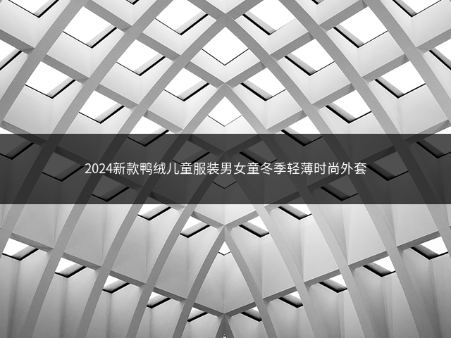 2024新款鸭绒儿童服装男女童冬季轻薄时尚外套插图