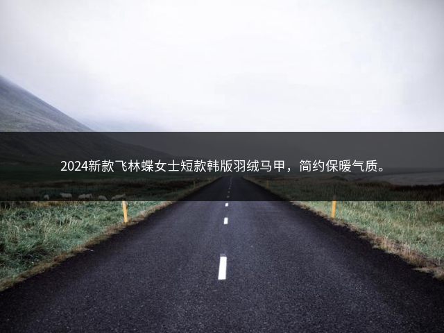 2024新款飞林蝶女士短款韩版羽绒马甲，简约保暖气质。插图