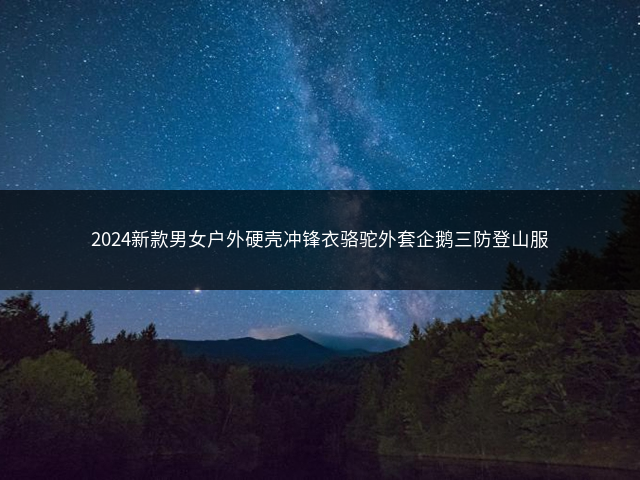 2024新款男女户外硬壳冲锋衣骆驼外套企鹅三防登山服插图