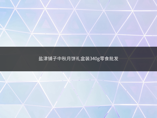 盐津铺子中秋月饼礼盒装340g零食批发插图