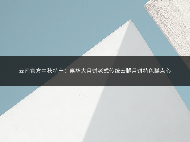 云南官方中秋特产：嘉华大月饼老式传统云腿月饼特色糕点心插图